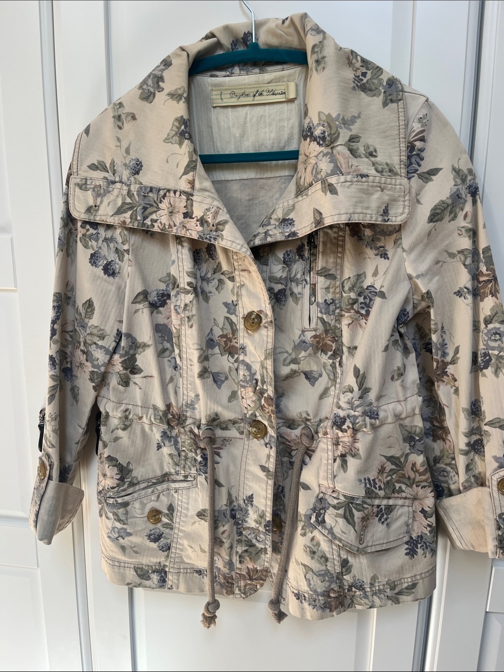 Daughters of the Liberation, Anthropologie, size 10 heavy cotton, floral jacket